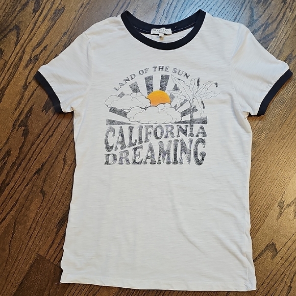 Brave Soul London BrandCalifornia Dreaming  T-Shirt - White & Black - Picture 1 of 4